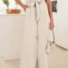 ANRABESS Women's Chic Wide Leg Palazzo Pants with Pockets