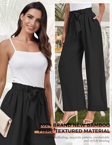 Chic High-Waist Palazzo Pants with Pockets for Women