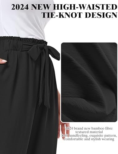 Chic High-Waist Palazzo Pants with Pockets for Women