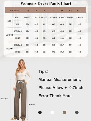 Chic High-Waist Wide Leg Office Pants for Women