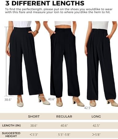 Chic High-Waist Wide Leg Trousers with Pockets 2024