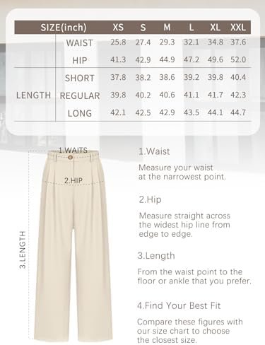 Chic High-Waisted Wide Leg Dress Pants for Women