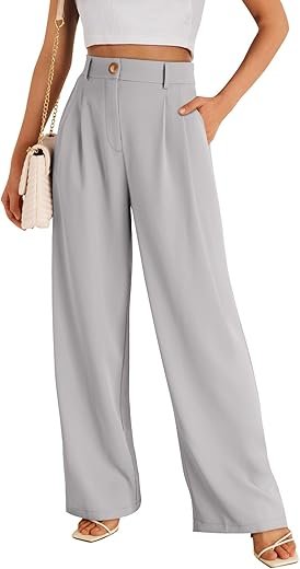 Chic LILLUSORY High-Waisted Wide Leg Dress Pants