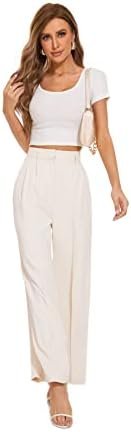 Chic Wide Leg Pants with Elastic Waist for Women