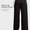 EVALESS Women's High Waisted Waffle Knit Wide Leg Pants