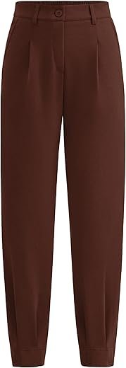 PRETTYGARDEN Women's High-Waisted Ankle Pants with Pockets