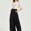 Tronjori Women's High Waist Flowing Palazzo Pants